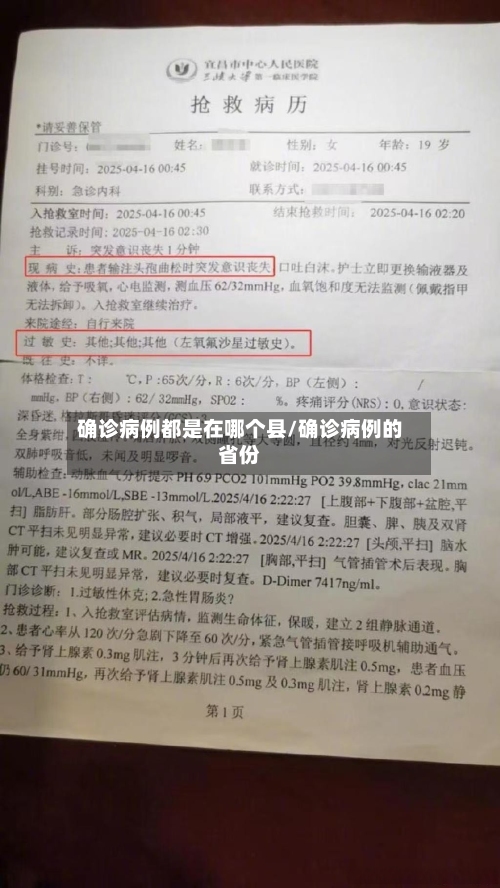 确诊病例都是在哪个县/确诊病例的省份