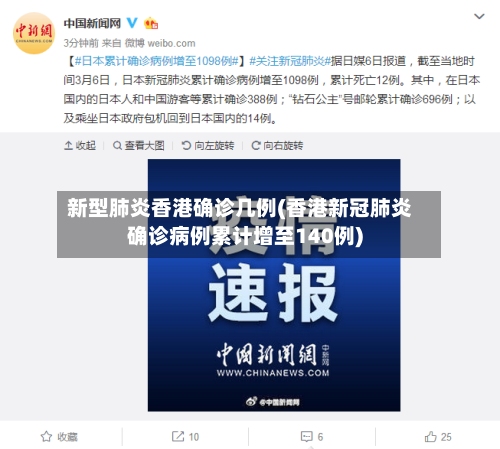 新型肺炎香港确诊几例(香港新冠肺炎确诊病例累计增至140例)
