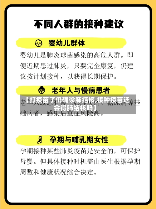 【打疫苗了仍确诊肺结核,接种疫苗还会得肺结核吗】