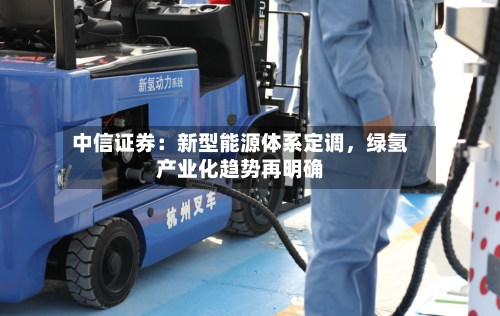 中信证券：新型能源体系定调，绿氢产业化趋势再明确-第3张图片