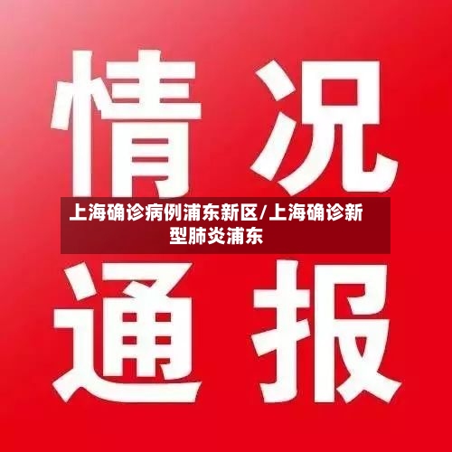 上海确诊病例浦东新区/上海确诊新型肺炎浦东
