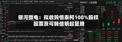 银河微电：拟收购恒泰柯100%股权 股票及可转债明起复牌-第2张图片