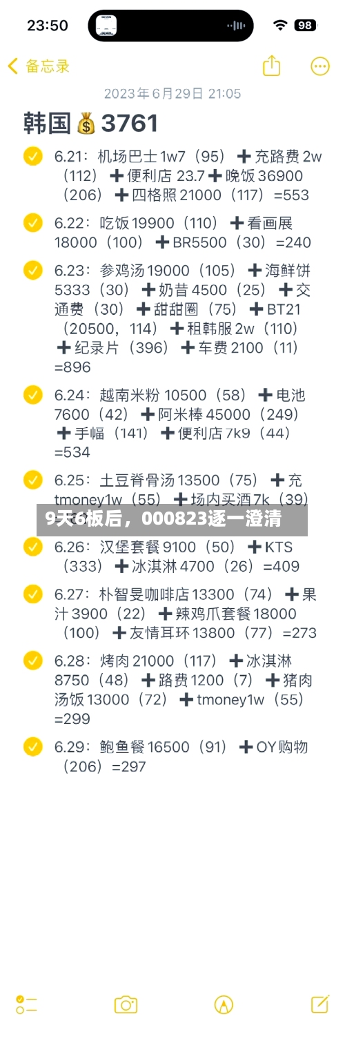 9天6板后，000823逐一澄清-第1张图片
