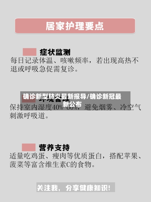 确诊新型肺炎最新报导/确诊新冠最新公布