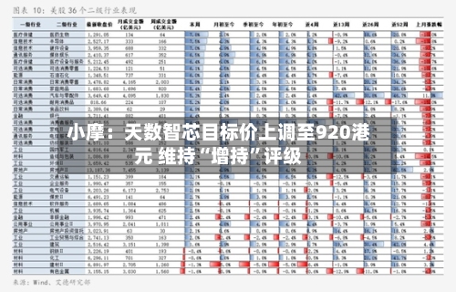 小摩：天数智芯目标价上调至920港元 维持“增持”评级-第2张图片