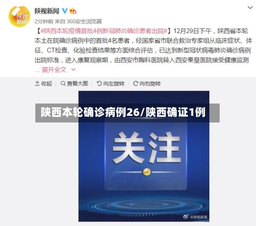 陕西本轮确诊病例26/陕西确证1例