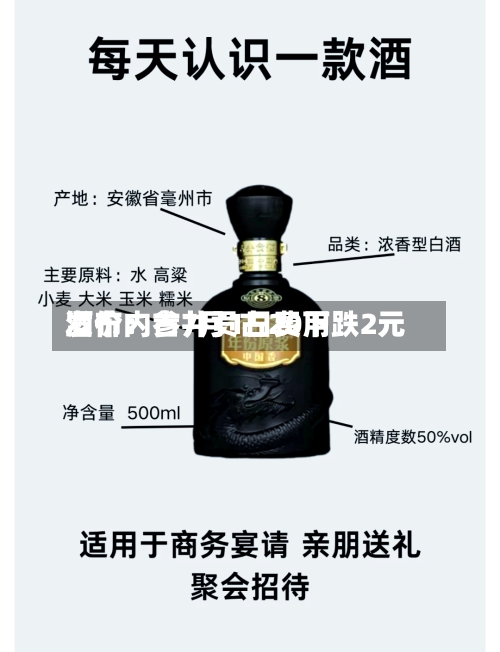 酒价内参7月1日费用发布：古井贡古20下跌2元-第2张图片