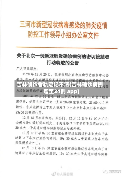 吉林确诊者轨迹记不清(吉林确诊病例增至34例 app)-第3张图片