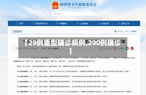 【29例重型确诊病例,290例确诊】