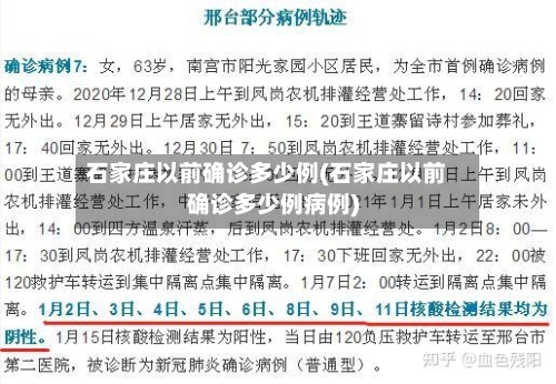 石家庄以前确诊多少例(石家庄以前确诊多少例病例)