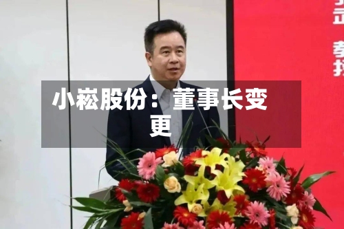 小崧股份:董事长变更-第2张图片