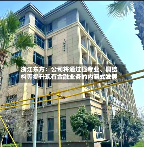 浙江东方：公司将通过强专业、调结构等提升现有金融业务的内涵式发展