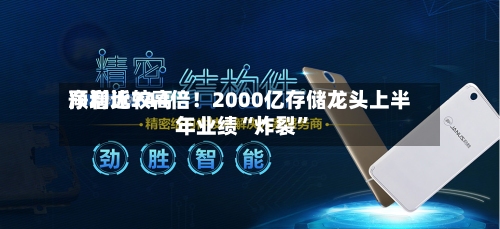 净利比较高预增近744倍！2000亿存储龙头上半年业绩“炸裂	”-第2张图片