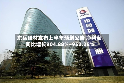 东岳硅材发布上半年预增公告 净利润同比增长904.88%~952.28%-第1张图片