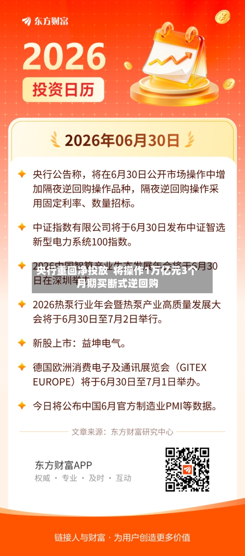 央行重回净投放  将操作1万亿元3个月期买断式逆回购-第3张图片