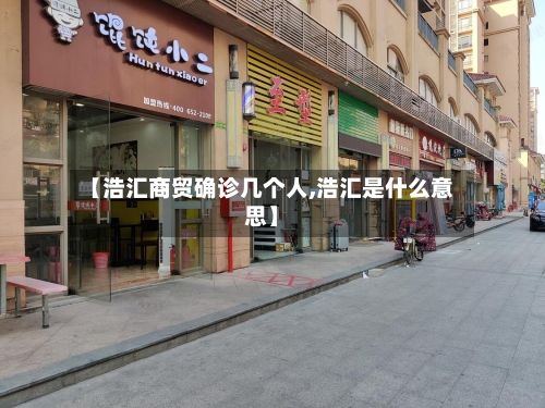 【浩汇商贸确诊几个人,浩汇是什么意思】