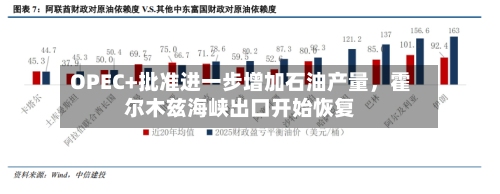 OPEC+批准进一步增加石油产量，霍尔木兹海峡出口开始恢复-第2张图片