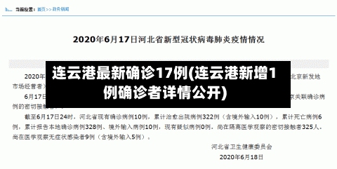 连云港最新确诊17例(连云港新增1例确诊者详情公开)