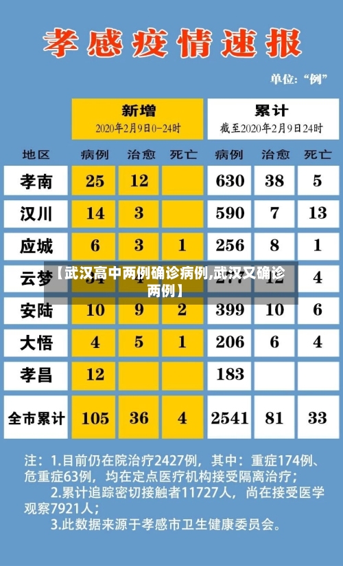 【武汉高中两例确诊病例,武汉又确诊两例】