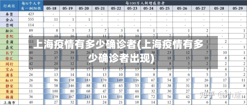 上海疫情有多少确诊者(上海疫情有多少确诊者出现)-第2张图片