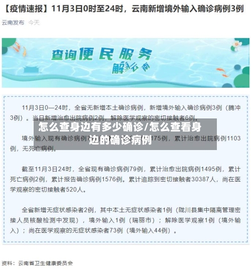 怎么查身边有多少确诊/怎么查看身边的确诊病例