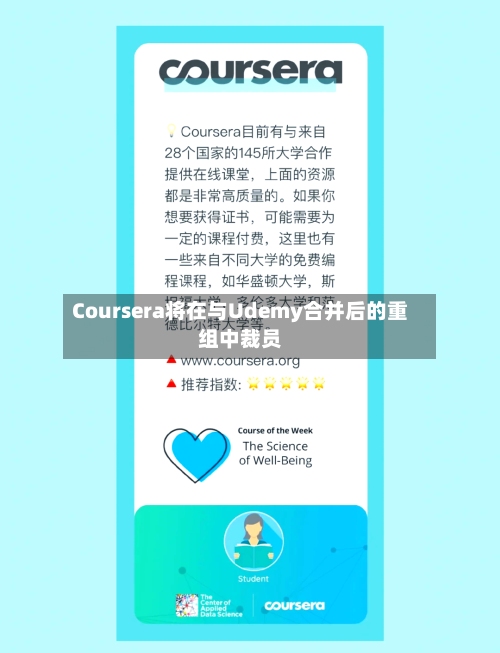 Coursera将在与Udemy合并后的重组中裁员