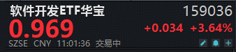 低位补涨行情来袭？软件开发ETF华宝（159036）盘中大涨近4%，大智慧等4股涨停！机构：AI安全重要性凸显！